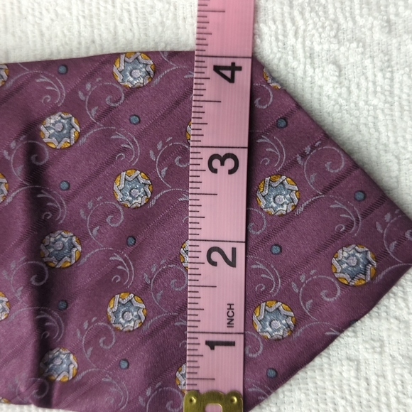 Valentino Purple Floral Pattern Tie - Picture 7 of 8